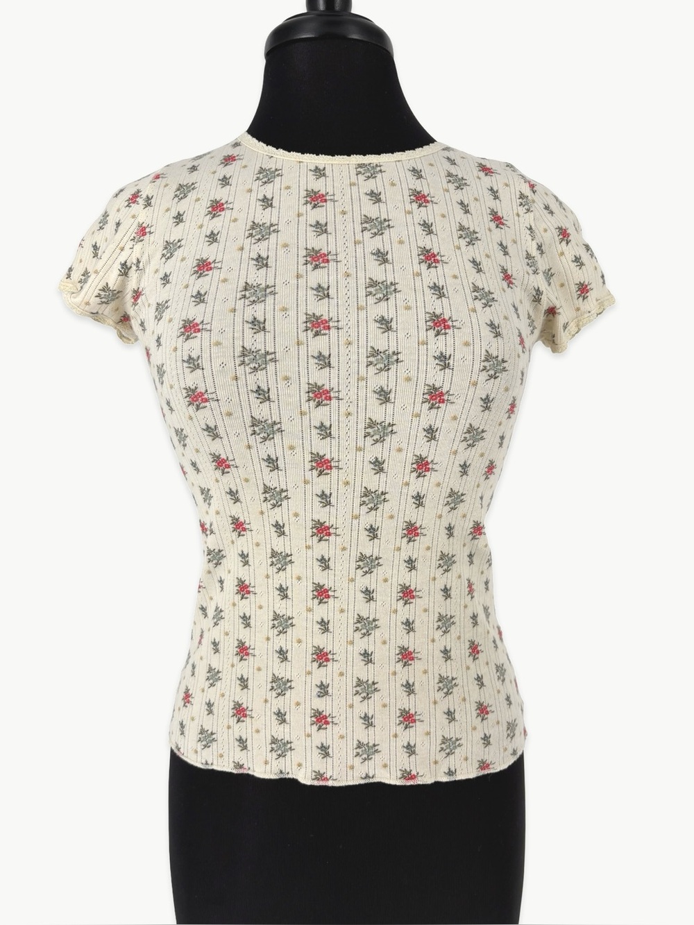 DÔEN Vivi Tee Size Medium Sundrenched Floral Pointelle Organic Cotton Baby Tee - Picture 3 of 16